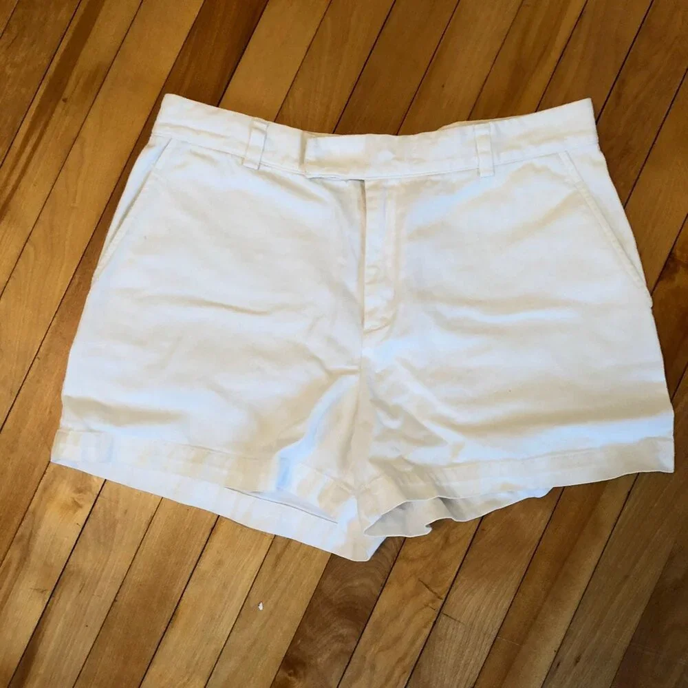 RALPH LAUREN BLUE LABEL SIZE 8 WHITE COTTON CHINO EVERY DAY SHORTS